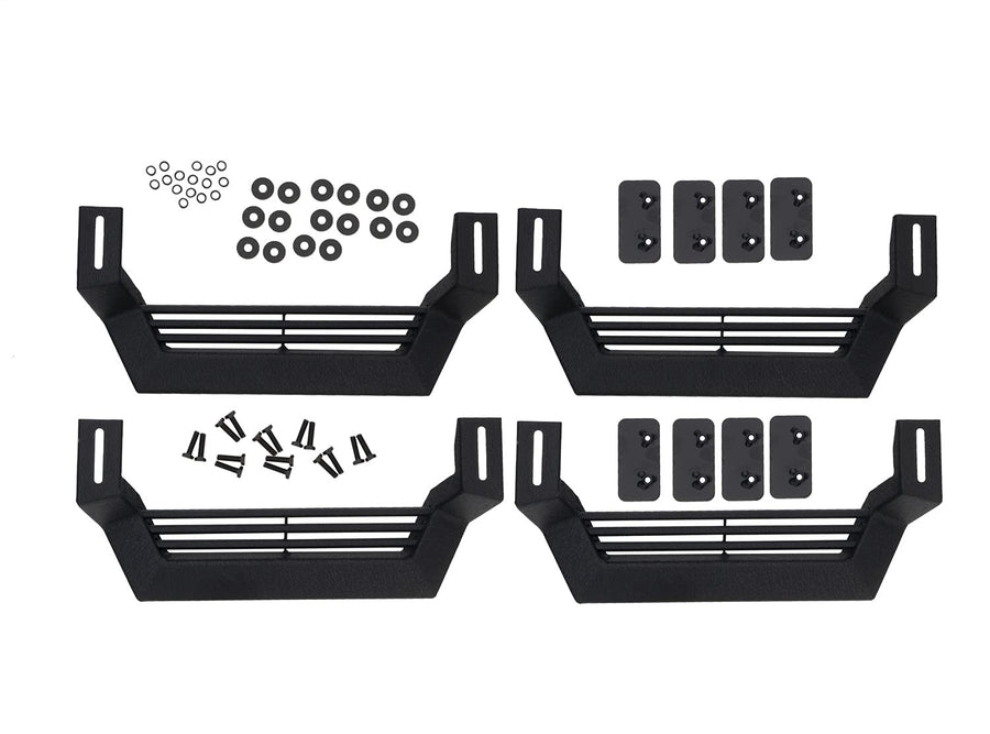 Rock Rail RAMPAGE PRODUCTS Short Steps for All Jeeps | 4-Piece Set, Rock Rails Sold Separately, Steel, Black | 26410034 | Universal Fit
