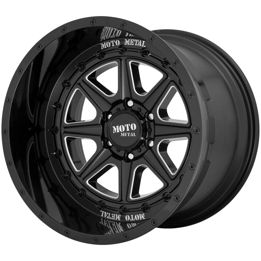 Moto Metal MO801 Phantom MO80121080318N 20X10 8X6.5 G-BLK Mill -18MM