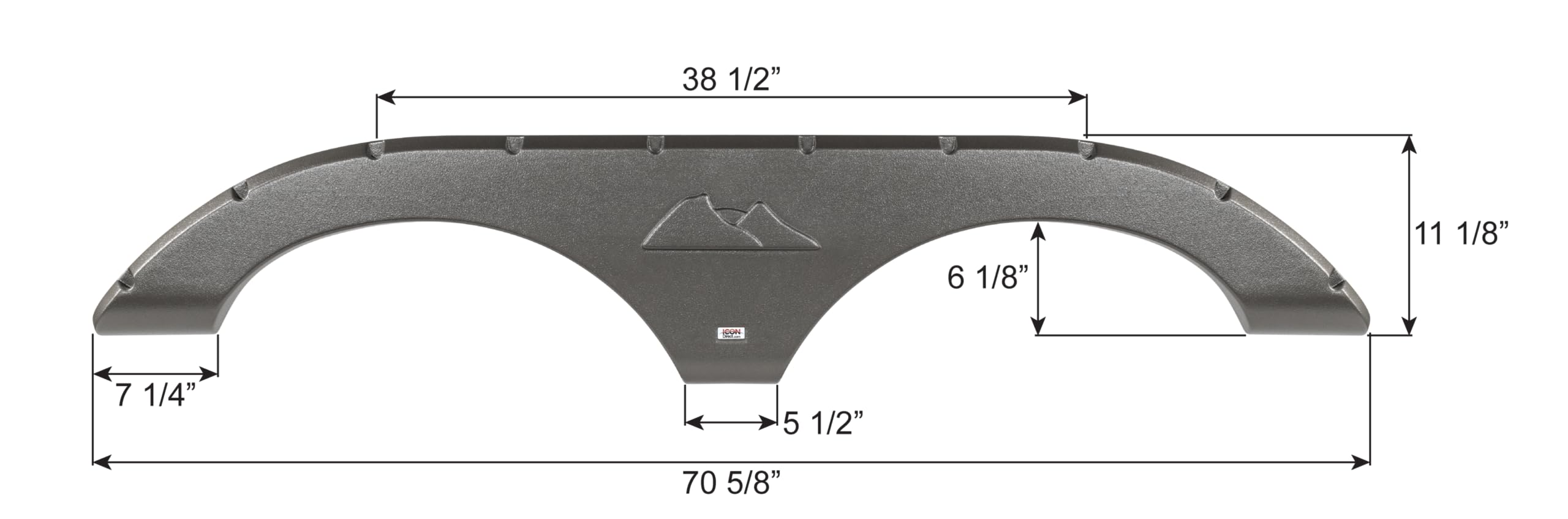 Fender Skirt ICON 15155, Tandem, Keystone, FS2293, Twilight Grey Metallic