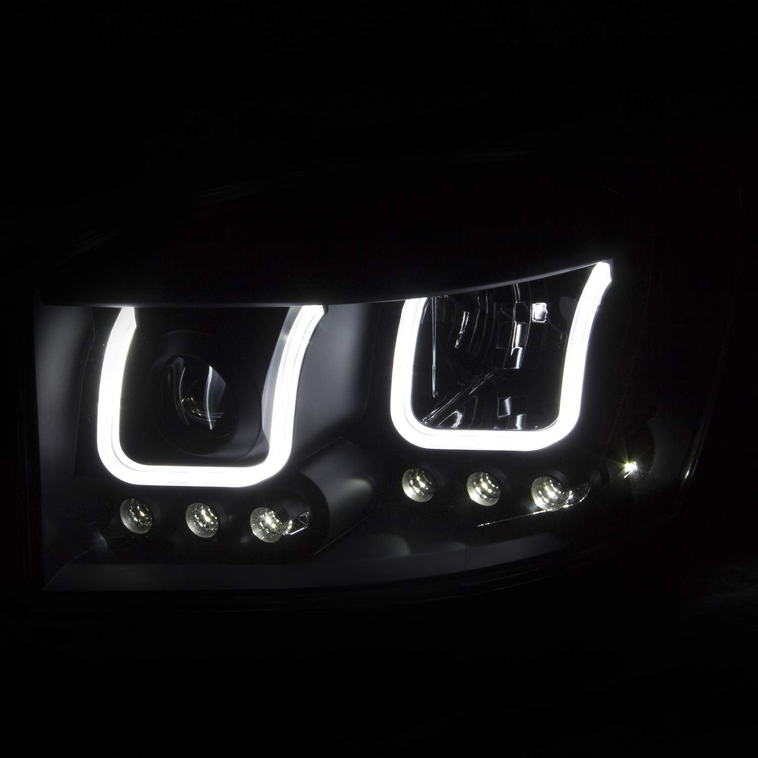 DODGE RAM 1500 06-08 / RAM 2500/3500 06-09 Anzo USA 111314 PROJECTOR HEADLIGHTS U-BAR BLACK CLEAR