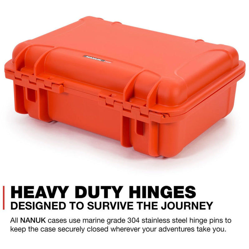 Nanuk Waterproof Hard Case 925 with Foam Insert for DJI Mavic 2 Pro|Zoom + Smart Controller, Crystalsky 5.5" or iPad - Orange