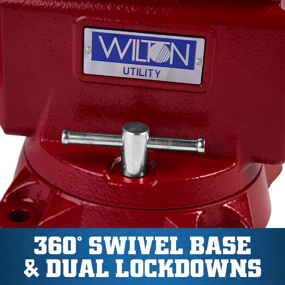 Utility Wilton Bench Vise, 6-1/2” Jaw Width, 6" Jaw Opening, 4" Throat (Model 676U)