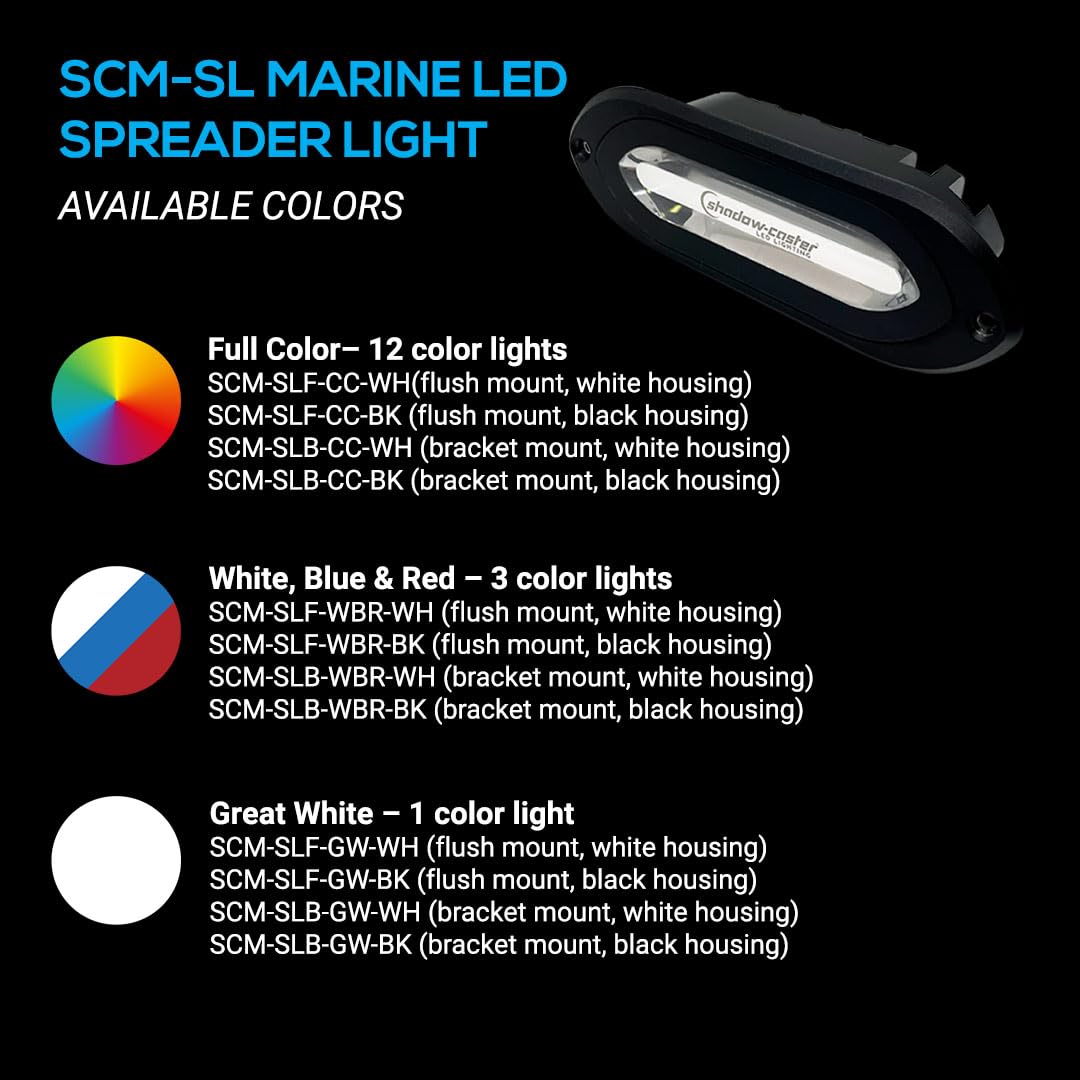 LED Spreader Light - Shadow-Caster - Flush Mount - Black Housing - Color-Changing - 2200 Lumens