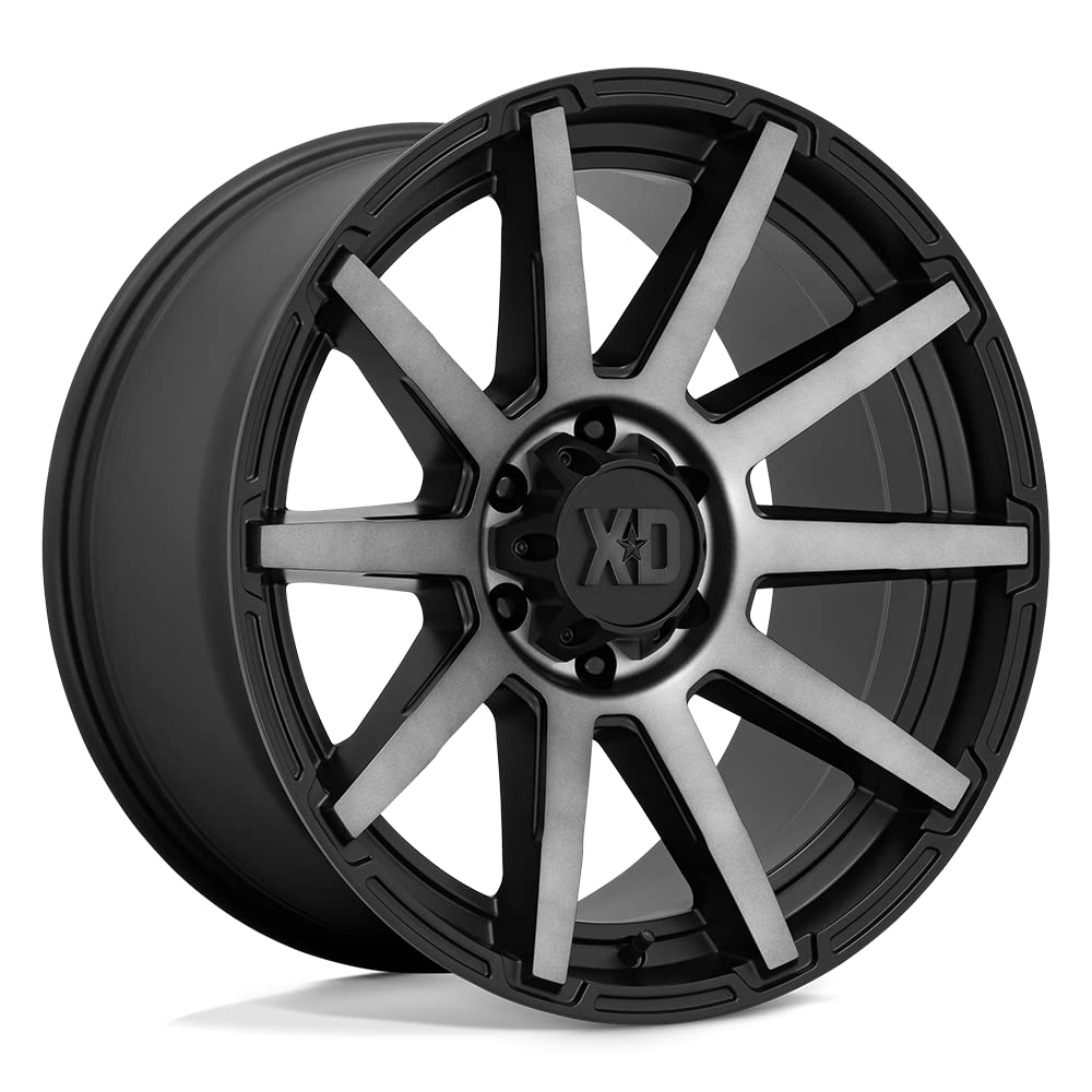 XD Wheels Outbreak Xd847 Satin Black with Gray Tint Wheel with Alloy Steel (18 x 9. inches /5 x 78 mm, 0 mm Offset)
