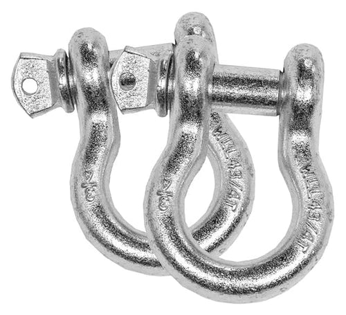 Recovery Shackle Overland Vehicle Systems 3/4" 4.75 Ton Zinc - Sold in Pairs