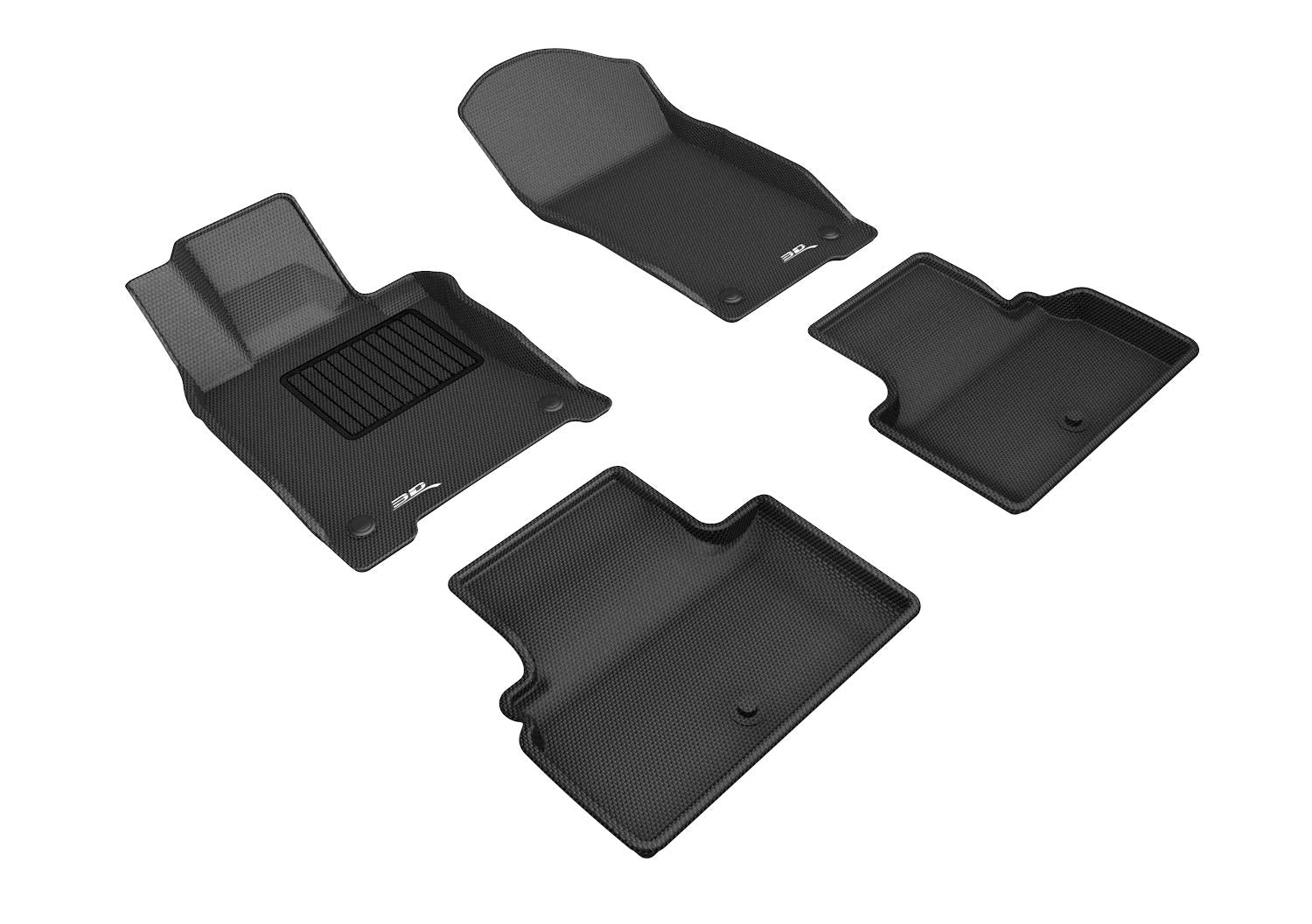 KAGU 3D MAXpider Custom Fit Floor Mat (BLACK) Compatible with INFINITI Q50 2018-2023 - Full Set