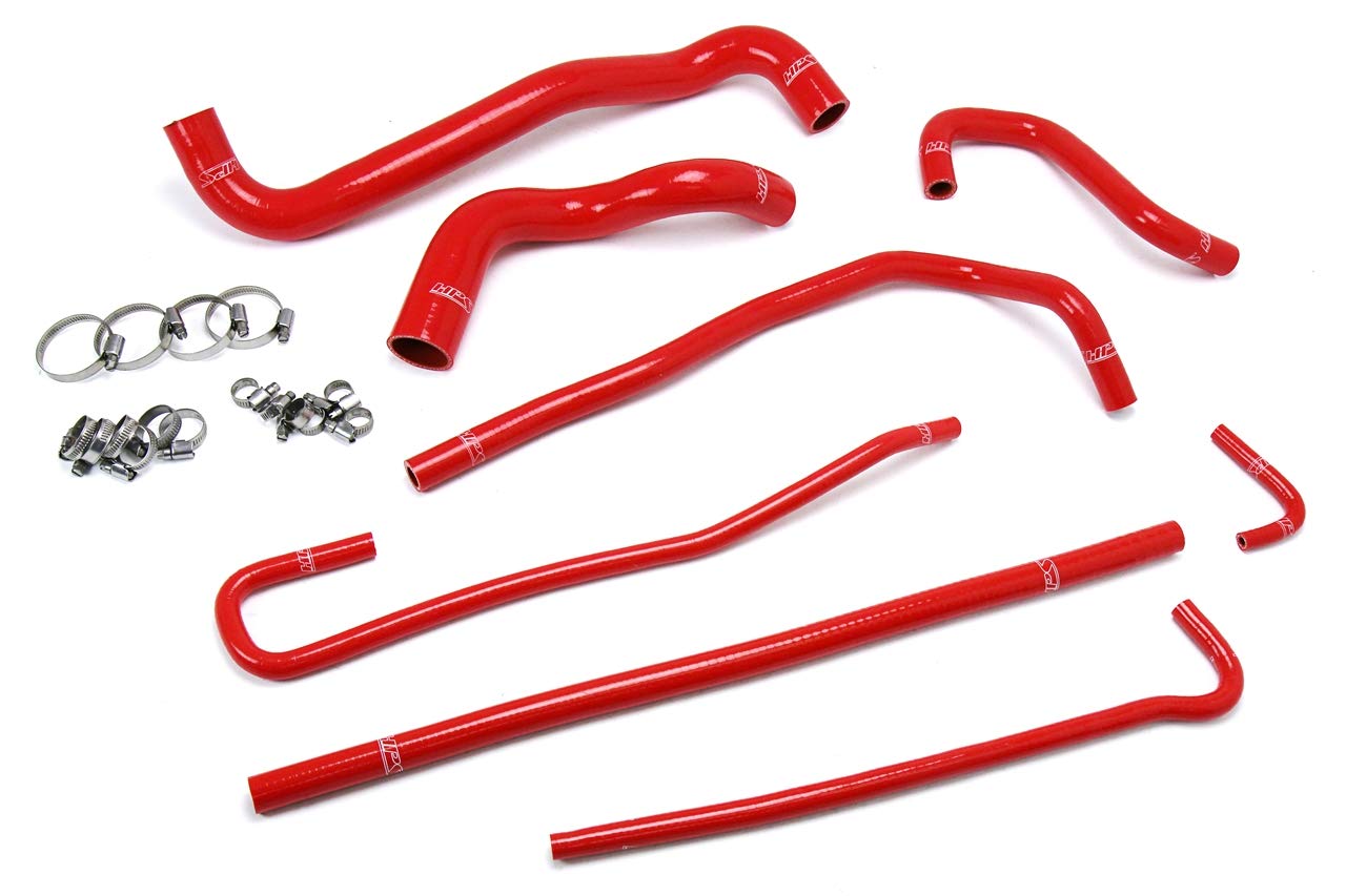 Red HPS 57-1316-RED Silicone Radiator Coolant/Heater Hose Kit