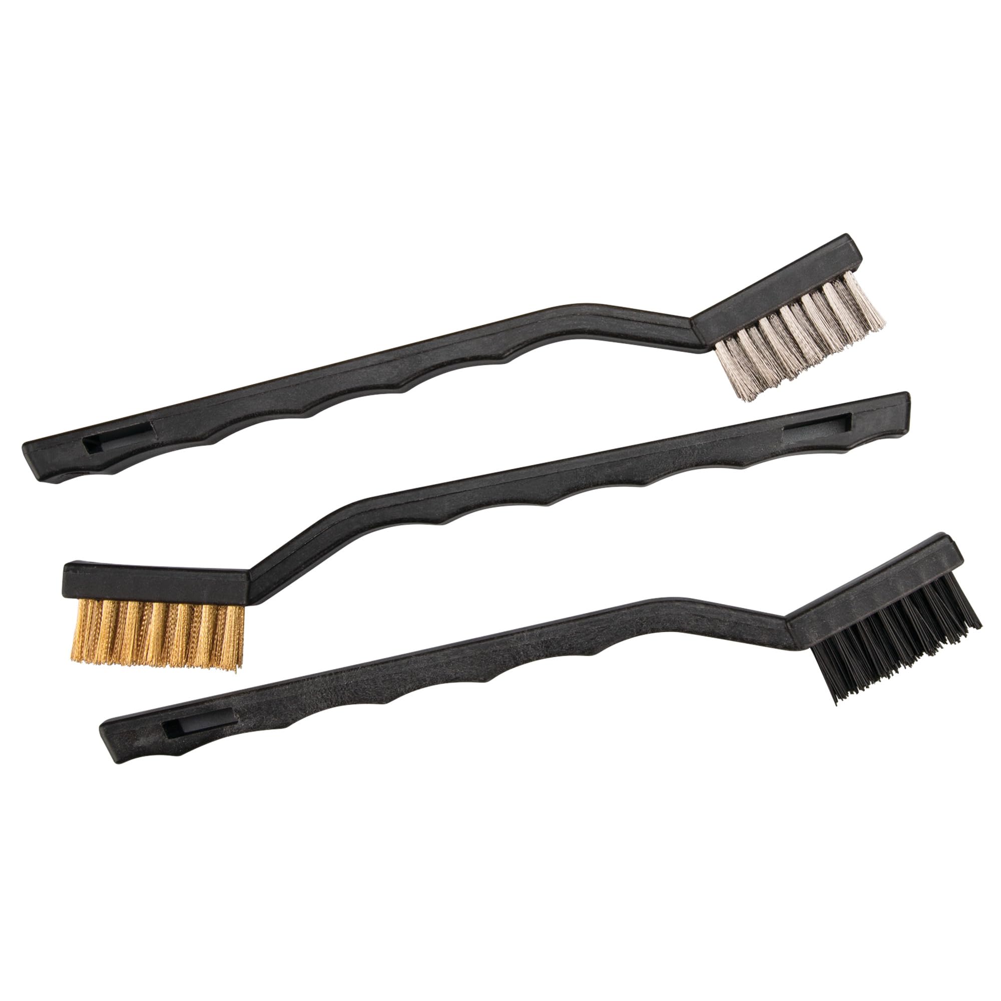 Utility Brush Set Performance Tool 20140 - Versatile Cleaning Tool with Brass, Nylon, and Stainless Steel Bristles for Many Cleaning Applications