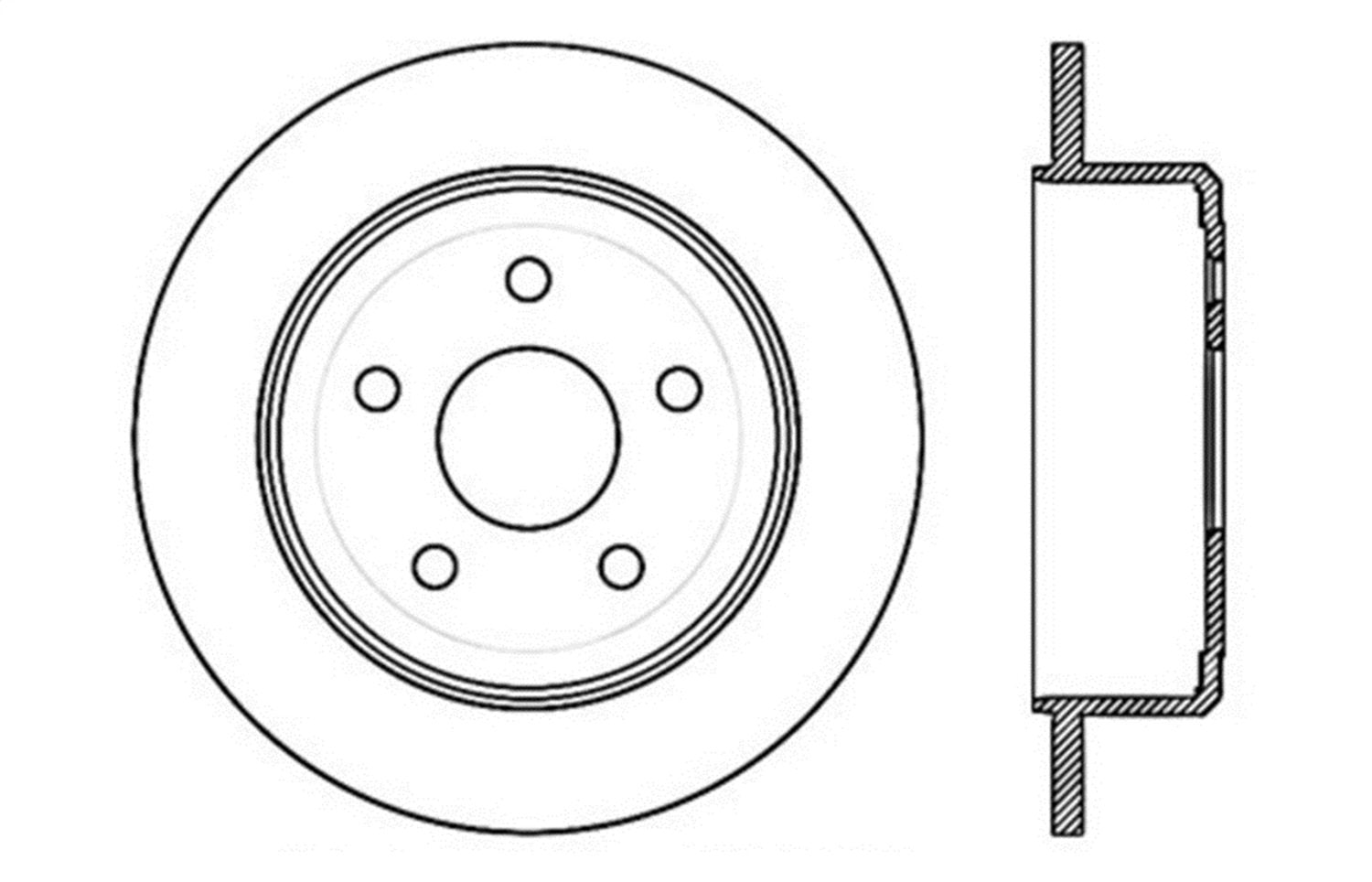 Sport Drilled/Slotted Brake Rotor StopTech 127.67067R (Rear Right), 1 Pack