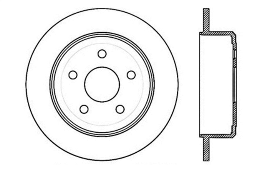 Sport Drilled/Slotted Brake Rotor StopTech 127.67067R (Rear Right), 1 Pack