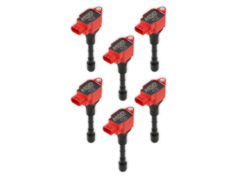 Blaster Series MSD 827946 Ignition Coils Red 6-Pack