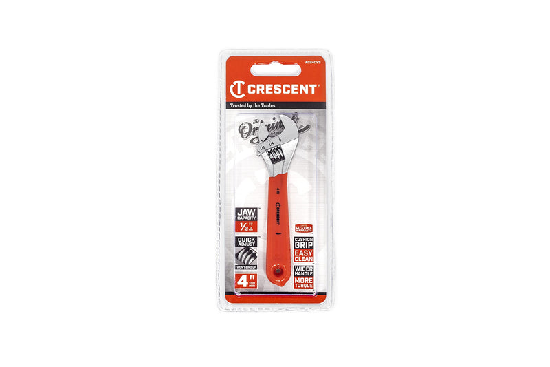 4" Crescent Adjustable Cushion Grip Wrench - Carded - AC24CVS