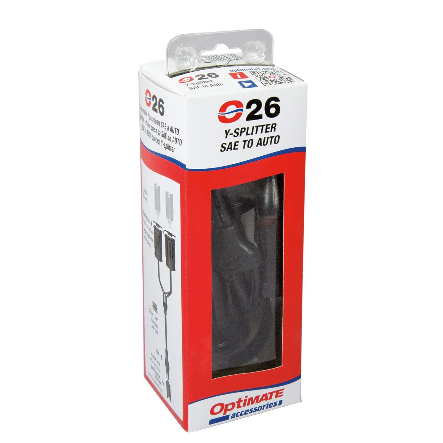 Optimate O-26 cable, Y-splitter, SAE to 2 x AUTO socket