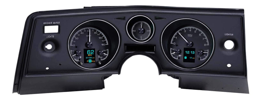 Dakota Digital 69 Customizable Chevelle El Camino Gauges Kit Black HDX-69C-CVL-K