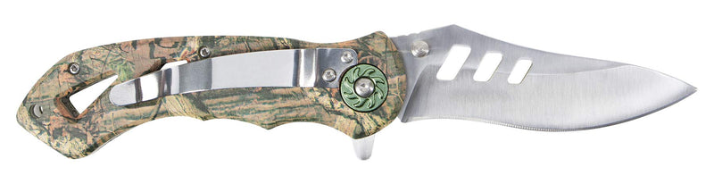 3-1/4-Inch Performance Tool W9368 Folding Knife with Stainless Steel Recurved Blade and Assisted Opening Mechanism, Camo Pattern