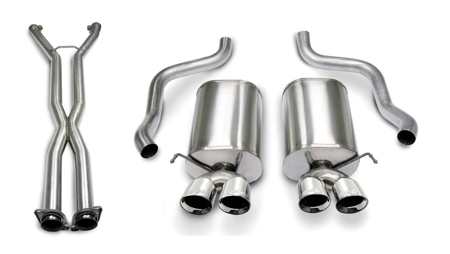 Cat-Back 2.5 IN Twin 3.5IN Tips (14169CB4) Sport Sound Level | 2005-08 Corvette C6 Manual, 05 Auto 4 Polished