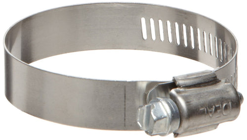 Hy-Gear Ideal-Tridon 50 Series Stainless Steel 201/301 Worm Gear Hose Clamp, General Purpose, 28 SAE Size, Fits 1-1/4 - 1-5/8" Hose ID, 32 mm - 57 mm Hose OD Range (Pack of 1)