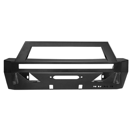 Front Magnum Bumper Winch RT Style Guard Black Compatible with Select 2014-2024 4Runner
