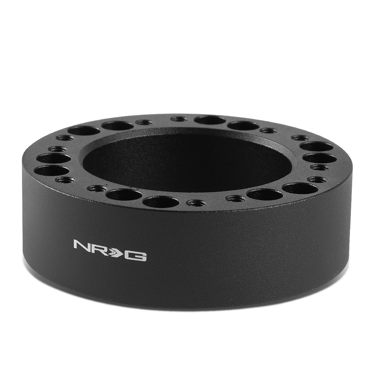 NRG Innovations Universal Steering Wheel 1" Spacer, 6061 Aluminum Hub Extension Spacer w/Horn Space, 6x70mm and 6x74mm Bolt Patterns, Black, NRG-SRK-510BK