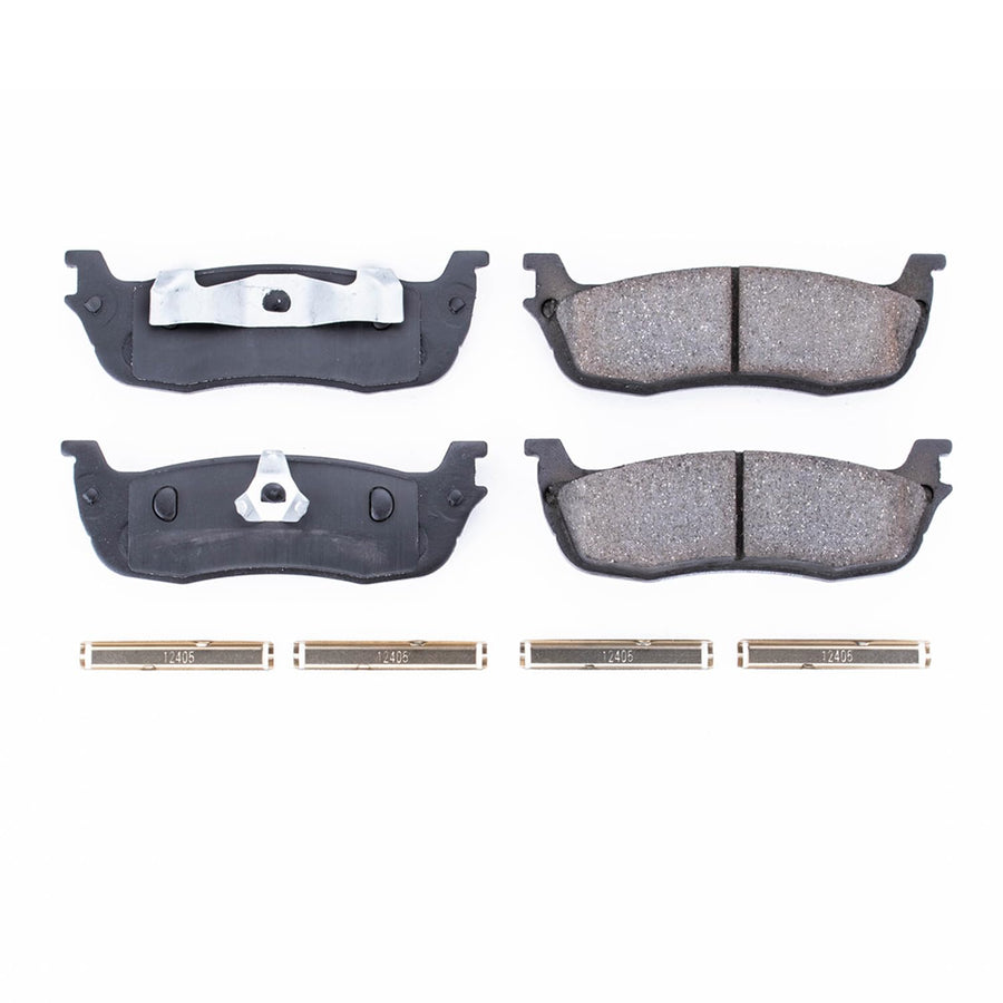 Power Stop Z17 17-711 Rear Ceramic Brake Pads with Hardware For Ford Expedition, Ford F-150, Ford F-150 Heritage, Ford F-250, Lincoln Blackw, Lincoln Navigator, Lincoln Town Car [Model Specific]