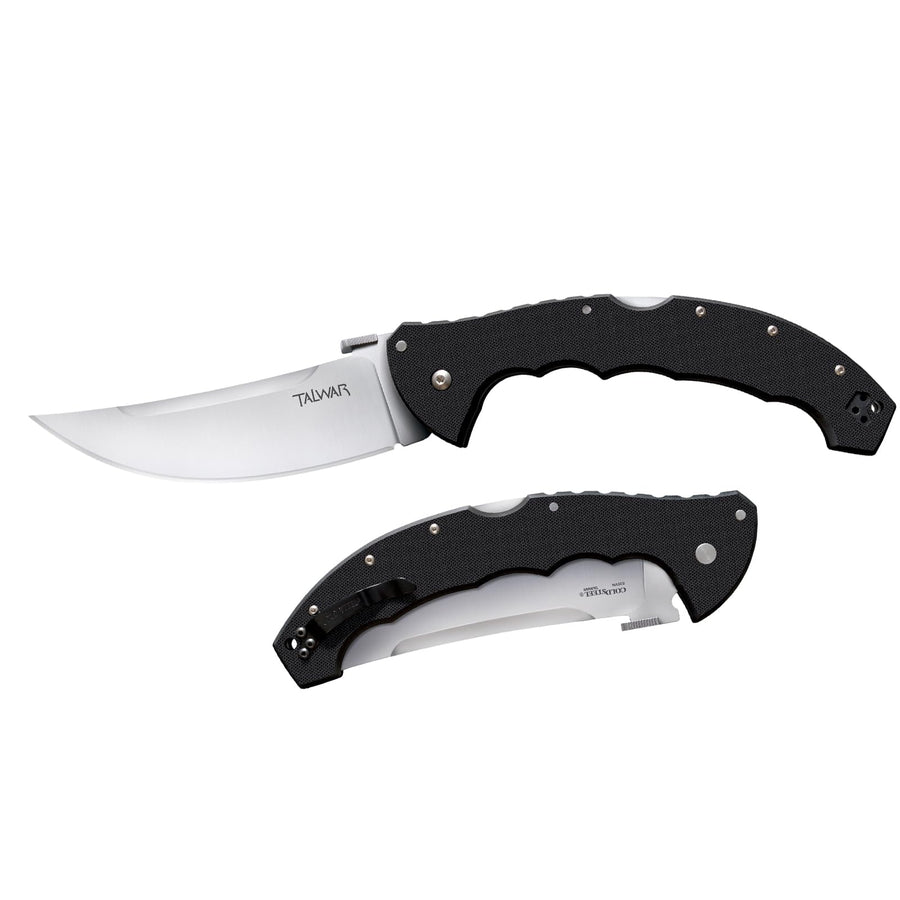 Cold Steel 5.5" Talwar S35VN Steel Ultra-Sharp Plain Blade 7.375" G10 Handle Tactical Pocket Folding Knife with Tri-Ad Locking Mechanism
