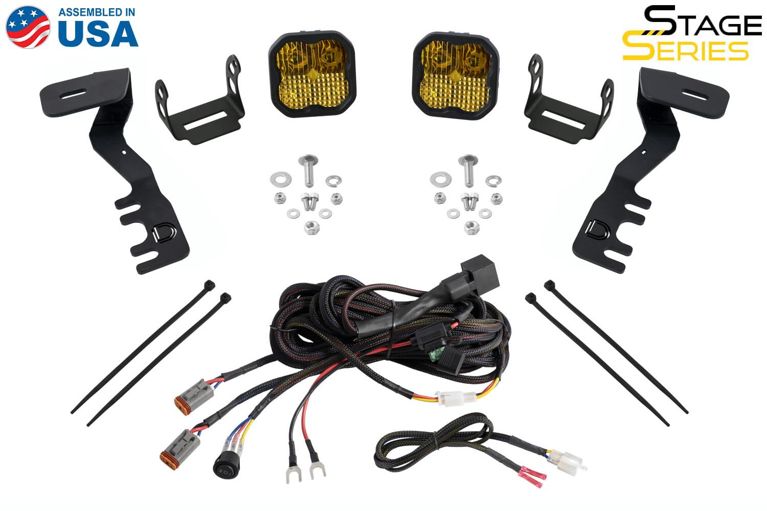 Diode Dynamics Backlit Stage Series Ditch Light Kit compatible with Toyota Tacoma 2024-2026, Bracket Only None