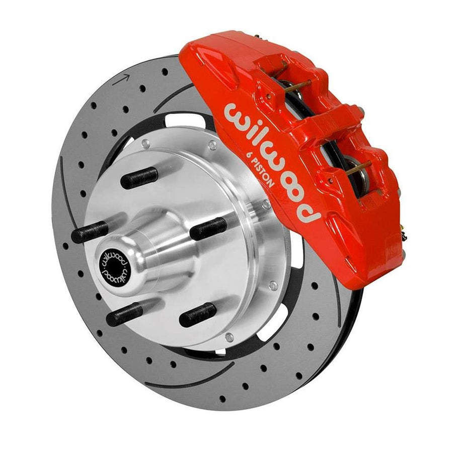 12.19" DP6A Front Hub Kit, Drilled, Red