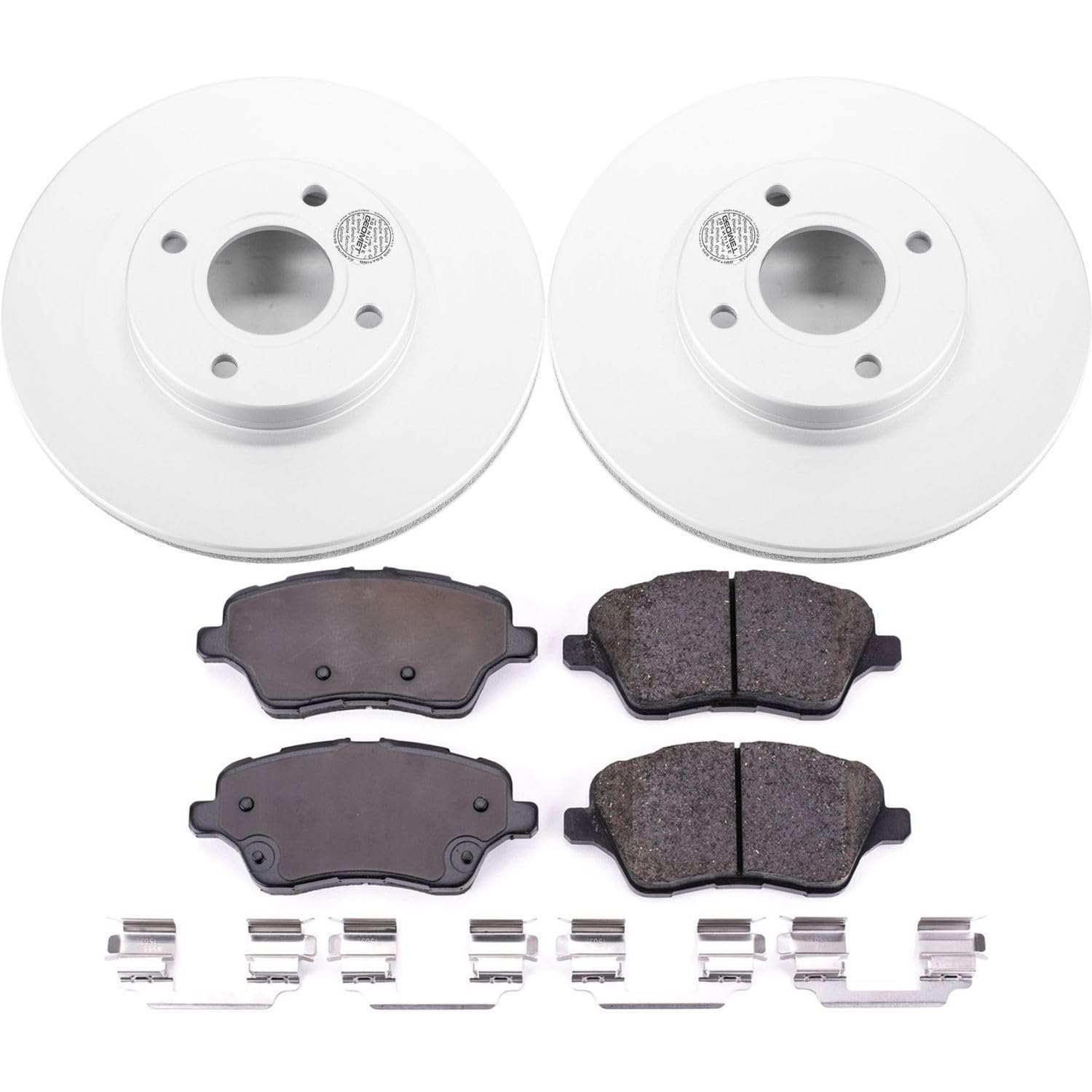 Power Stop CRK6818 Z17 Evolution Geomet Coated Brake Kit For Ford Fiesta 2014-2019 [Model Specific]