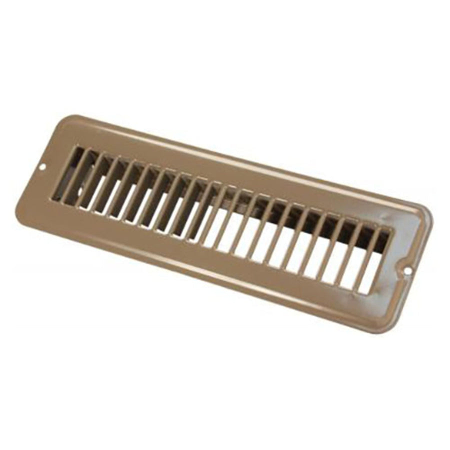 Undampered JR Products Floor Register - 2" x 10", Brown