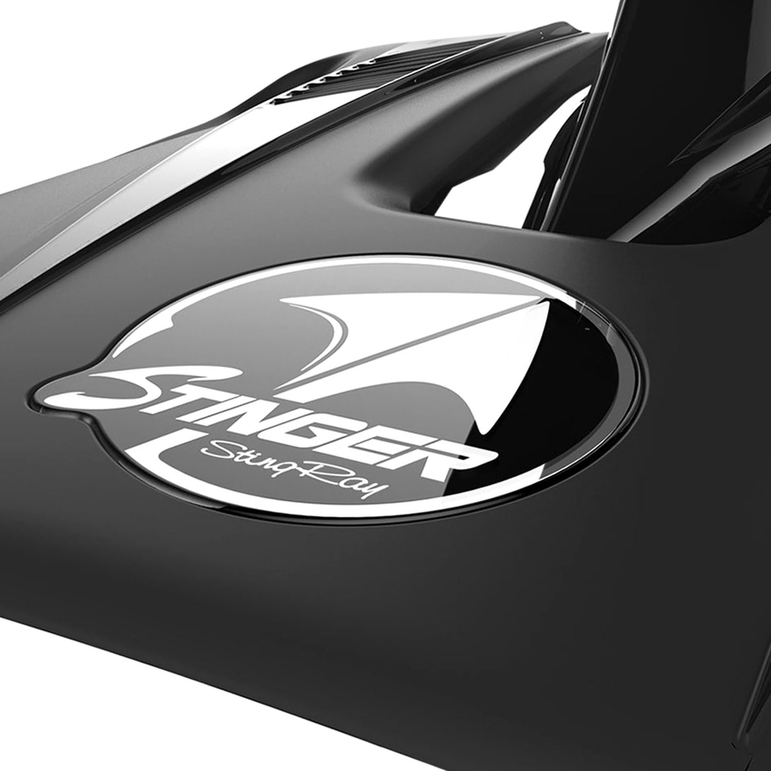 Stinger HYDROFOILS - STINGRAY Hydrofoils for 4-300 hp Boats (Black) - Engine Stabilizer Fins for Outboard/Outdrive Motors - Made in The USA