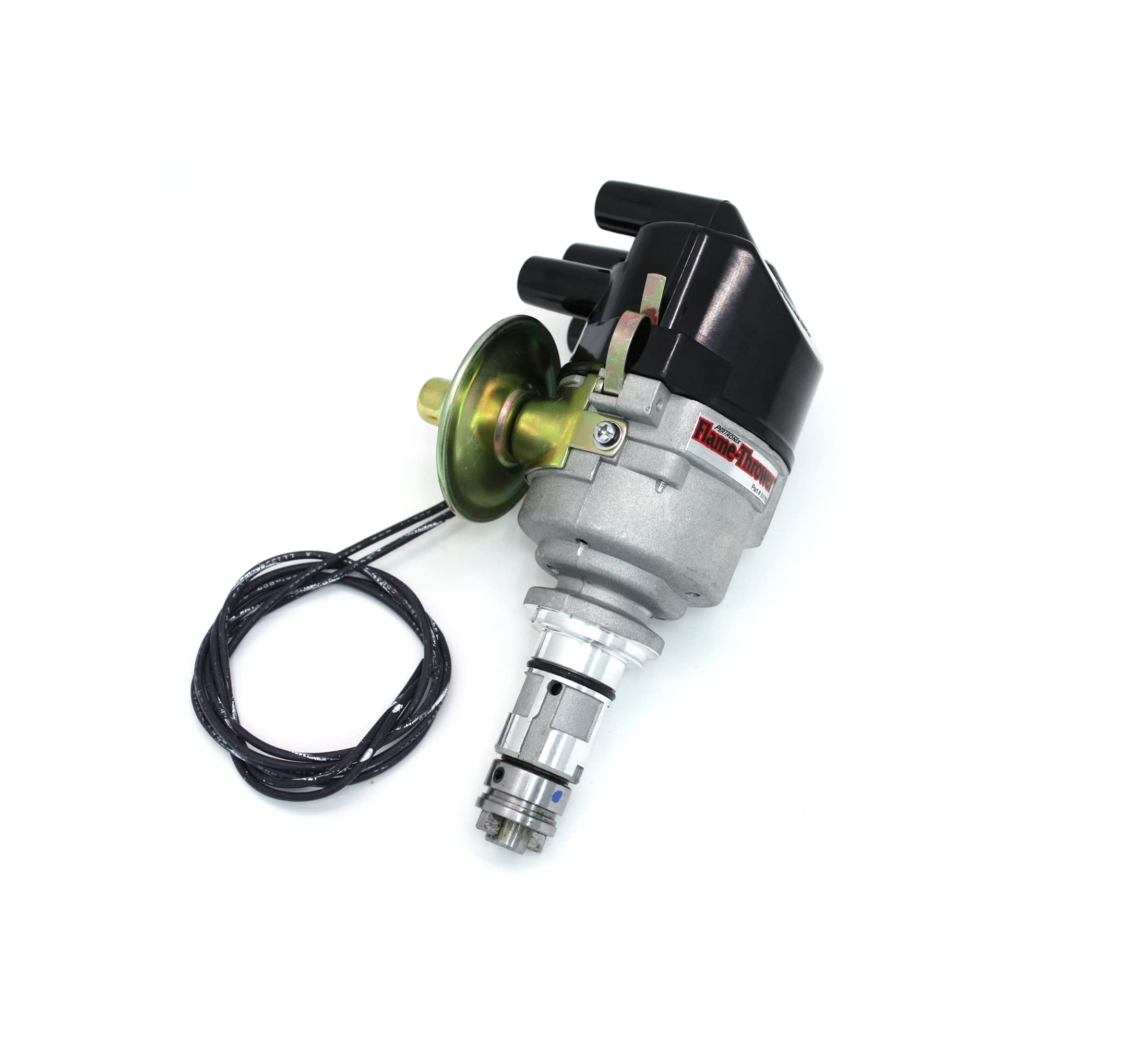 Pertronix D178609 Flame-Thrower 12 Volt Positive Ground Plug and Play Vacuum Advance Side Cap Cast Electronic Distributor with Ignitor Technology for British 4 Cylinder Engine