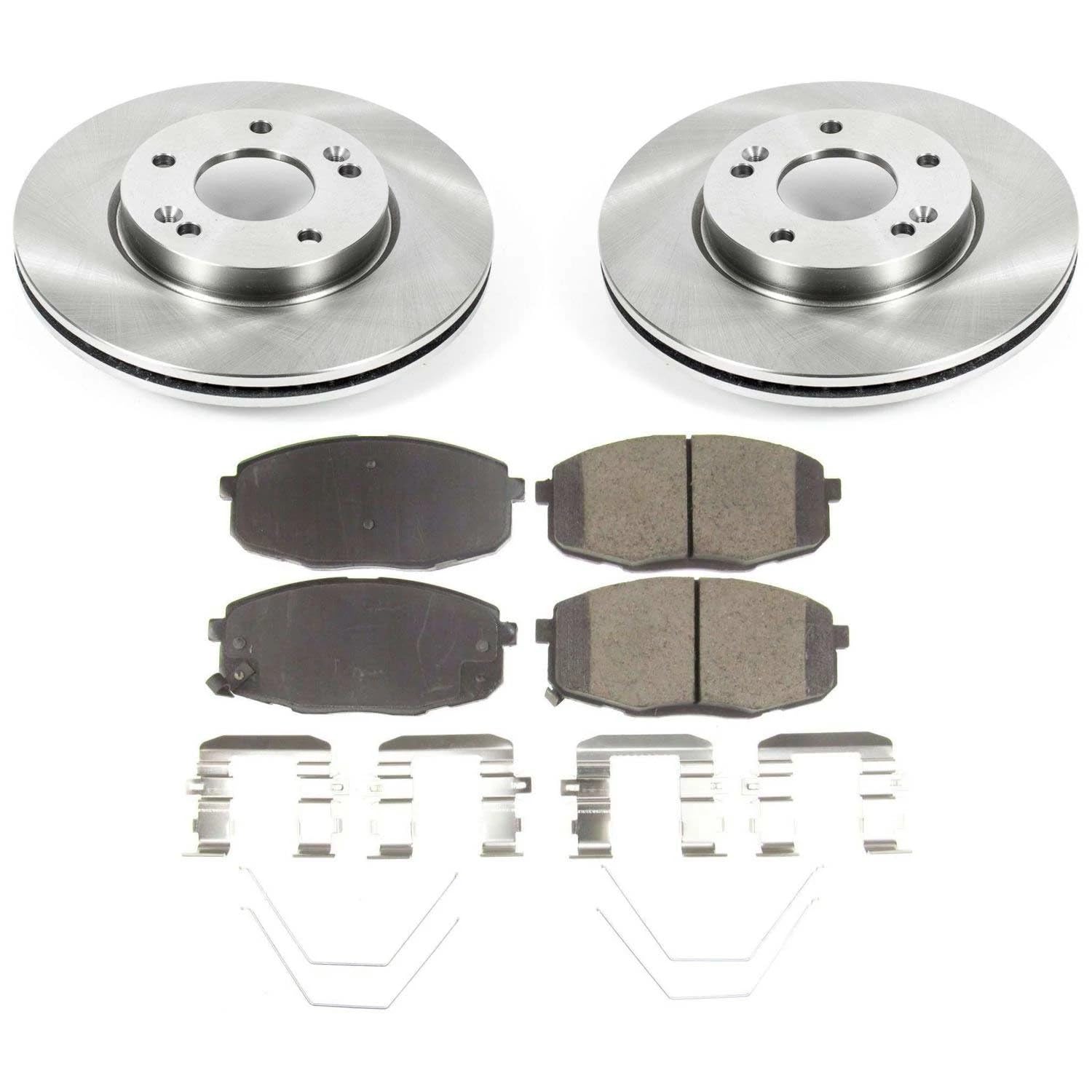 Power Stop KOE8279 Front Replacement Brake Kit-OE Brake Rotors & Ceramic Brake Pads For Hyundai Kona 2018-2022 [Model Specific]
