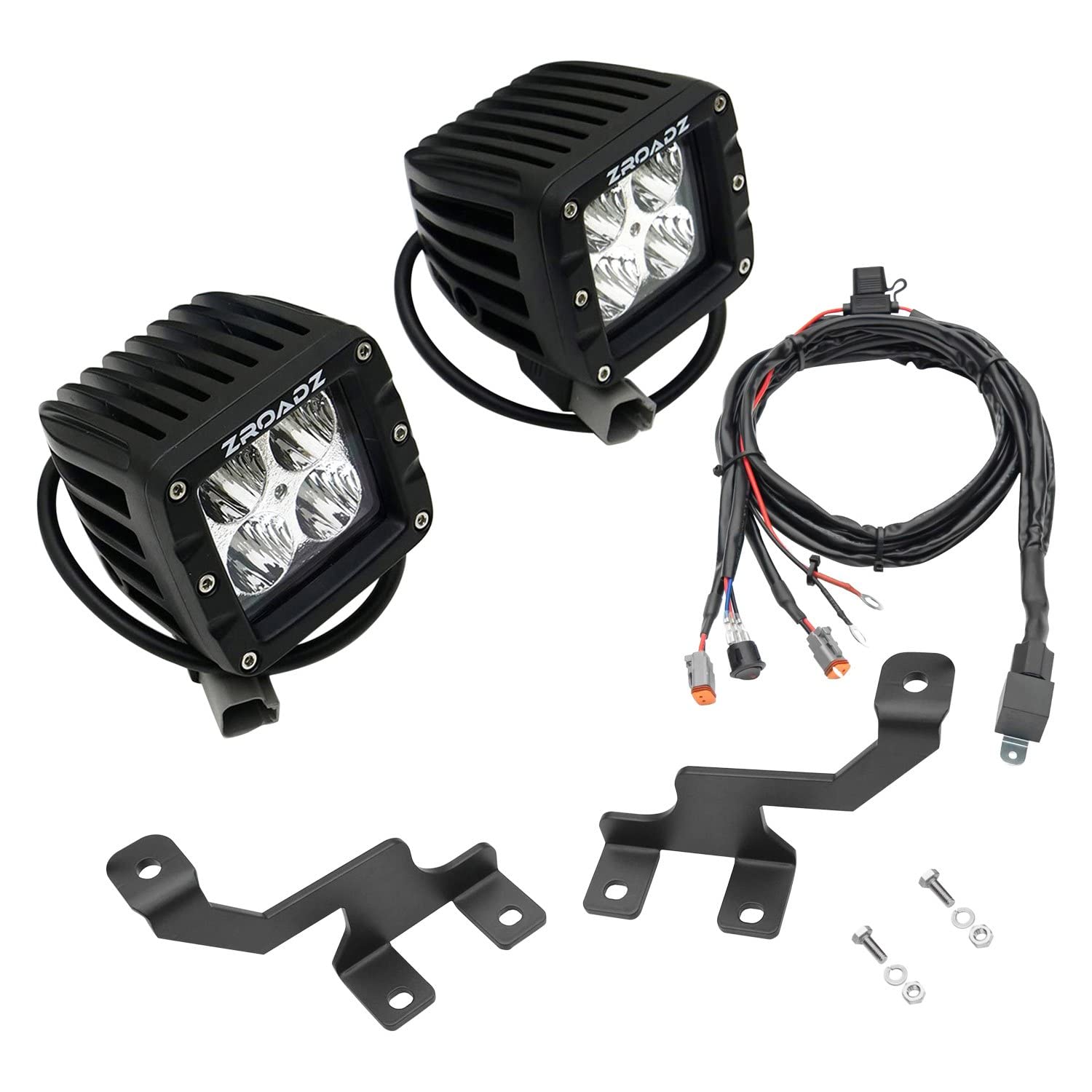 ZROADZ Black A-Pillar 2-LED Pod Light KIT Z365601-KIT2 2010-2014 FORD F150-RAPTOR