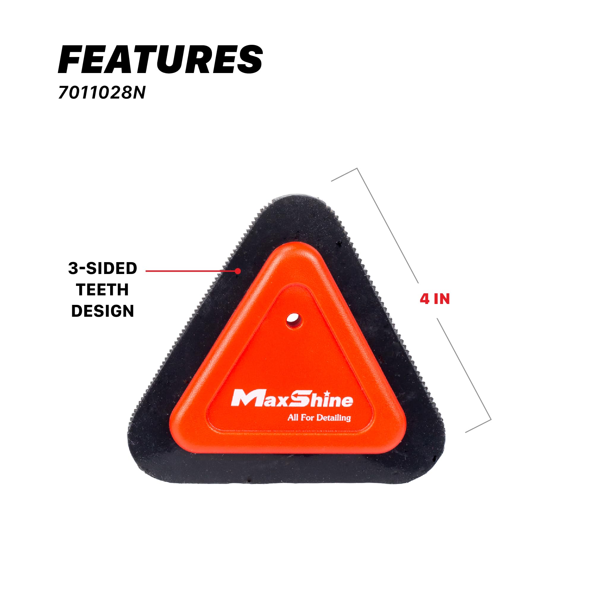 Maxshine Mini Universal Pet Hair Remover Tool – 3-Sided Teeth Brush for Car Interior, Carpets, Dogs & Cats – Easy-to-Clean Hair Removal Tool – Premium Car Detailing Accessory
