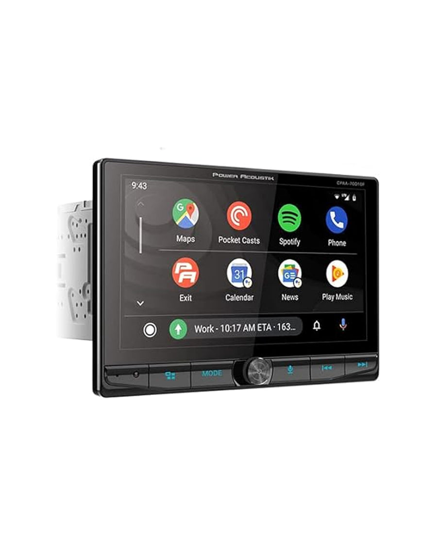 Car Stereo Power Acoustik CPAA-70D10F - Apple CarPlay & Android Auto Head Unit, 10.6" Floating Double DIN Touchscreen Car Stereo with Bluetooth, Aux Input, USB, SD, AM/FM Receiver, CD DVD Player