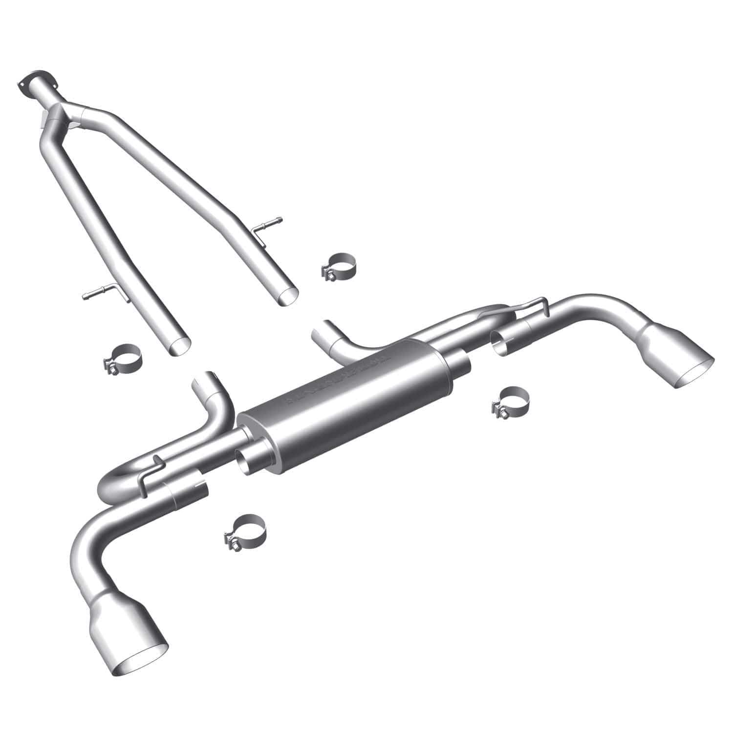 Large MagnaFlow Stainless Steel Performance Exhaust System Kit 16917