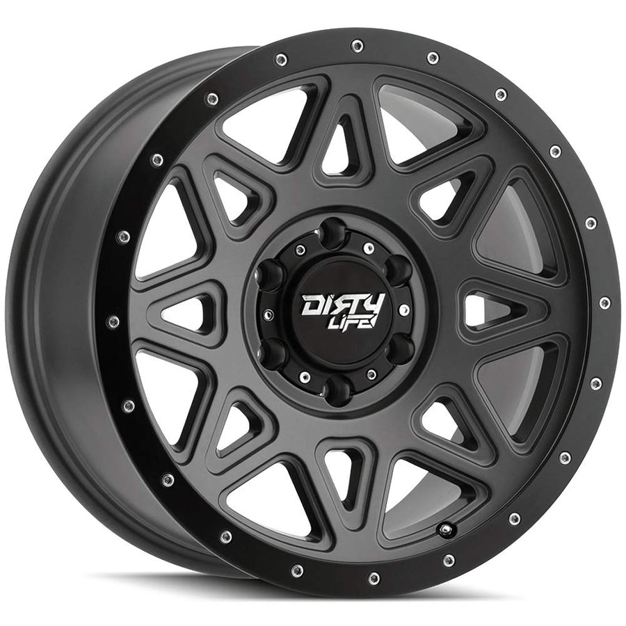 20x9 THEORY, Bolt Pattern: 8x170/, Offset: 0, MATTE GUNMETAL W/SIMULATED RING, set of 1