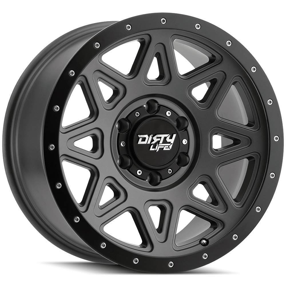 18x9 THEORY, Bolt Pattern: 6x5.5/, Offset: 0, MATTE GUNMETAL W/SIMULATED RING, set of 1