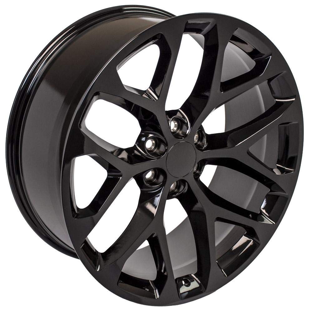 24x10 Snowflake Wheels CV98 - Gloss Black 24 Inch Rims - 6x139.7 Wheels, Optional TPMS & 295/35/24 Tires and Rims Packages - Fits GM Trucks & SUVs (Single Rim)