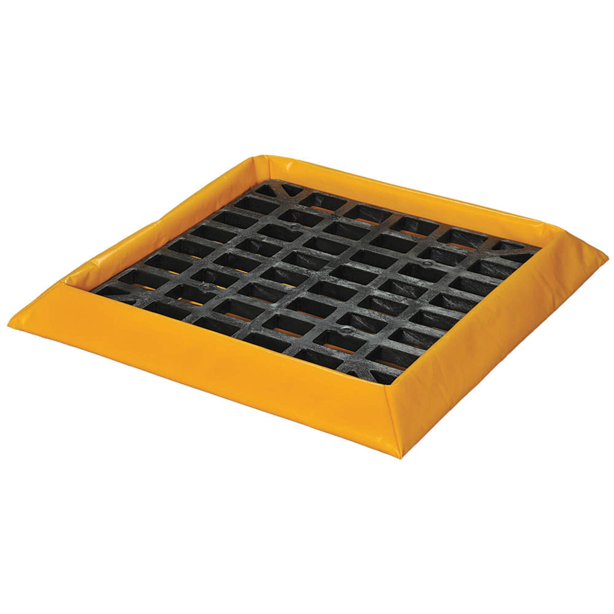 1-Drum Eagle T8101G SpillNest with Grate, 32.25" x 32.25", Yellow