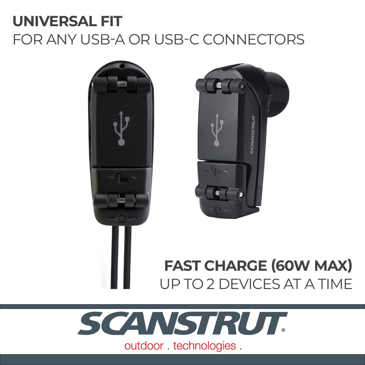 Scanstrut ROKK Charge Pro SC-USB-03. Fast Charge USB-A & USB-C Socket