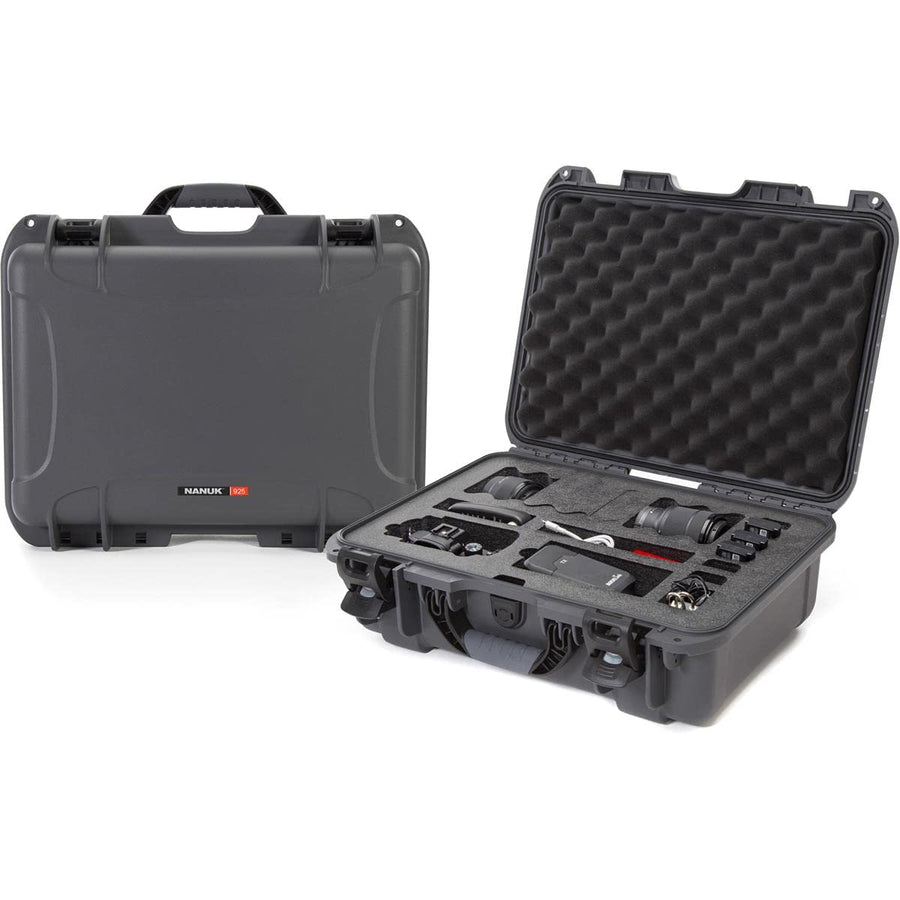 Waterproof Nanuk 925 Hard Case Carry-on with Foam Insert for Canon, Nikon - 1 DSLR Body and Lens/Lenses - Graphite