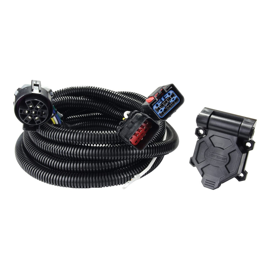 Husky 30345 Towing Endurance 7-Way Blade Trailer Wiring Connector Fits Dodge Ram 2500 and 3500 2000-2009 Plugs Into OEM Wiring System 90 Degree Angle Vehicle End