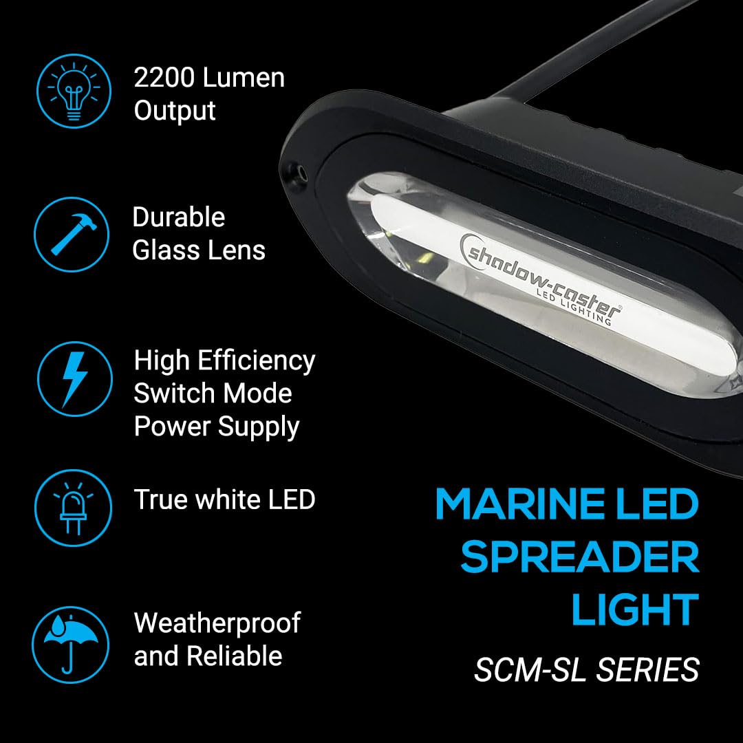 LED Spreader Light - Shadow-Caster - Flush Mount - Black Housing - Color-Changing - 2200 Lumens