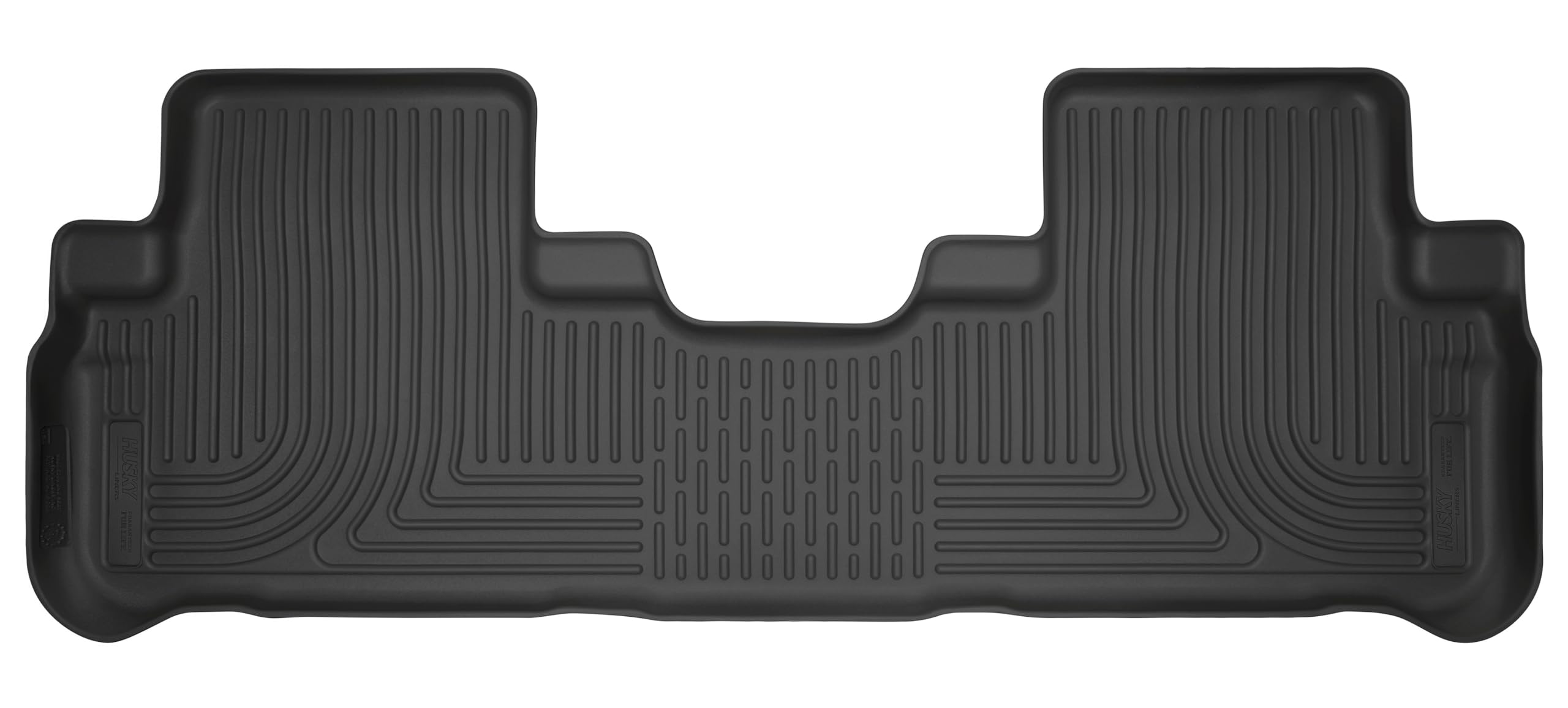 Husky Liners Floor Mats Weatherbeater | Fits 2014-2019 Toyota Highlander | 2nd Row, 2-pc Black - 11761