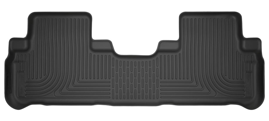 Husky Liners Floor Mats Weatherbeater | Fits 2014-2019 Toyota Highlander | 2nd Row, 2-pc Black - 11761