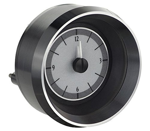 Analog Clock Gauge Dakota Digital 63-67 Chevy Corvette for use with VHX System only Silver Alloy Red Backlighting VLC-63C-VET-S-R