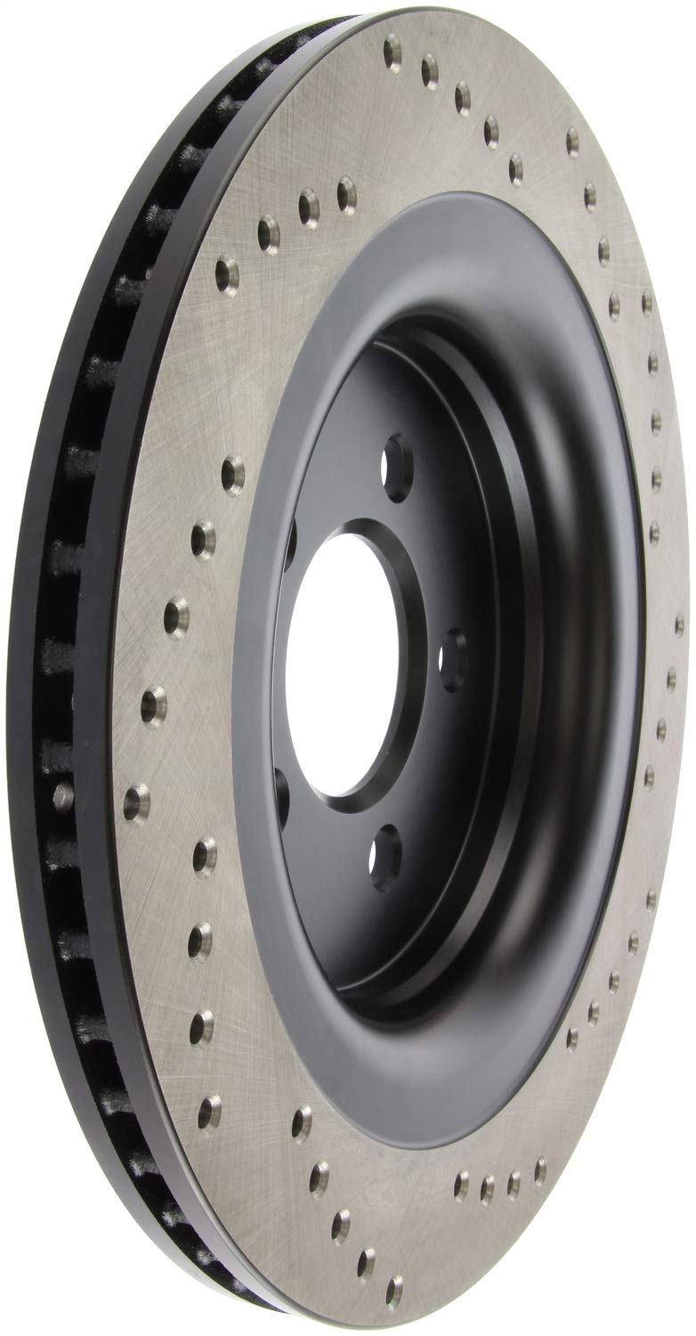 StopTech Sport 128.61109R Cross Drilled Brake Rotor (Rear Right), 1 Pack