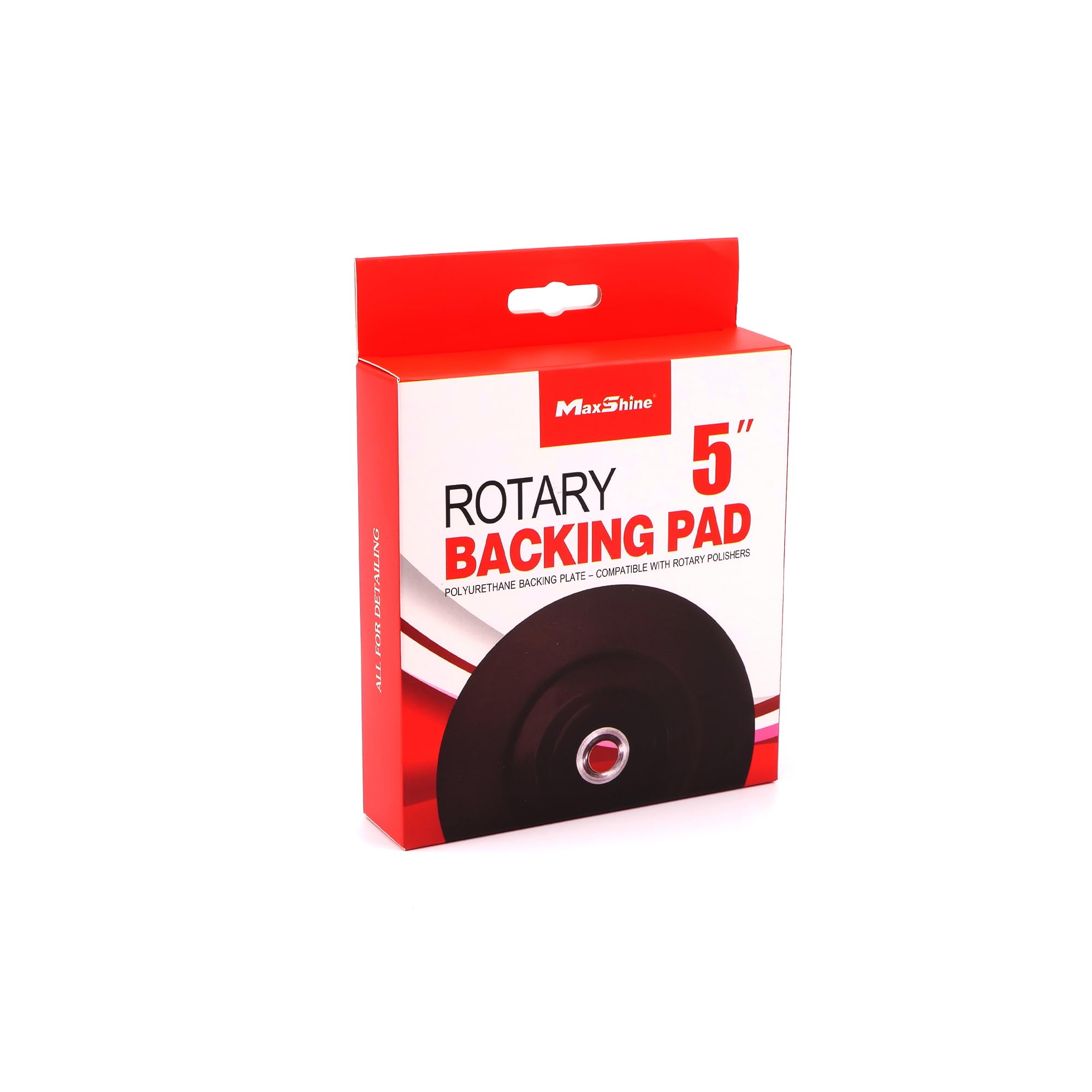 5" Maxshine Universal Hook & Loop Rotary Backing Pad Polishing Plate (125mm) - Compatible with Universal Rotary Polishers - Sanding, Polishing, Buffing - Professional Grade for Car Care Detailing
