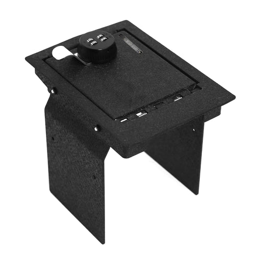 Center Console Safe Black Horse, Black Gun Box Organizer with 4 Digit Combination Resettable Lock